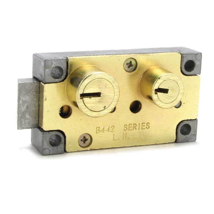 B442-BR-4-LH 0.5 in. Big Nose Little Nose No.4 Guard Safe Deposit Lock - Left Hand
