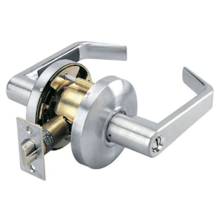 SL20-26D 3.8 in. Grade 2 Privacy Lever Lockset, 626-US26D Satin Chrome