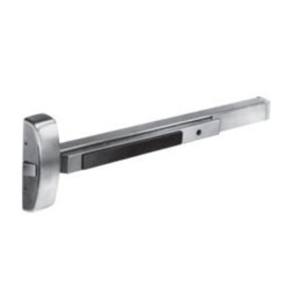 55-56-8813-F-32D 8813 Remote Dogging & Latch Retraction Rim Exit Device for F Size Rail - Less ET Trim - 630 Satin Stainless Steel