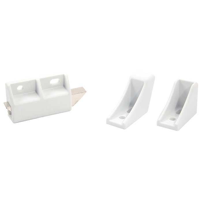 D300DL-WHT Timberline Double Door Latch, White