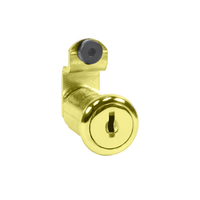 C8055-3-KD 1.43 in. Disc Tumbler Cylinder Cam Lock - Keyed Different - Bright Polished Brass