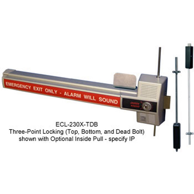 ECL-230X-TDB-DX3-C65DD-SN1 Alarmed Deadbolt Panic 3-Point Exit Control Lock