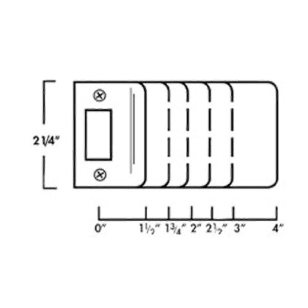 Don Jo Manufacturing 9102-DU 2.25 x 2 in. Extended-Lip Strike Plate, Dark Bronze