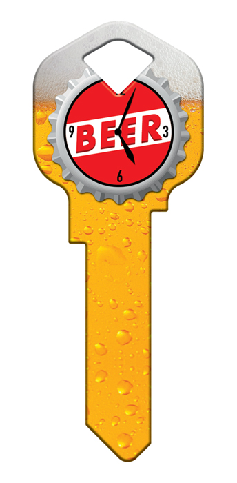 SC1-HK72 Happy Keys Beer O Clock Key Blank