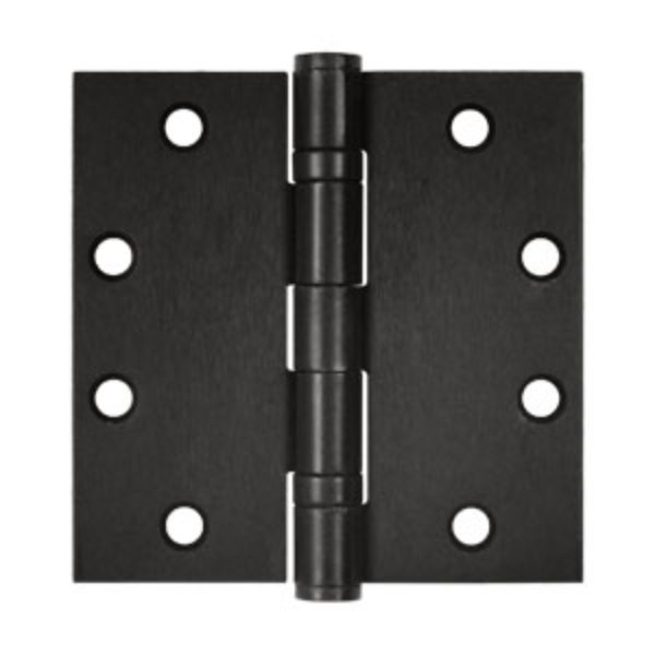 COM4545BB-10B 4.5 x 4.5 in. Square Corner Ball Bearing Commercial Steel Hinge - Oil Rubbed Dark Bronze