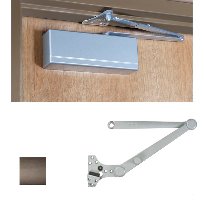 281-CPSH-EB-TB 281 Series Compression Stop Heavy Duty Hold Open Arm Door Closer - 690 Dark Bronze Painted