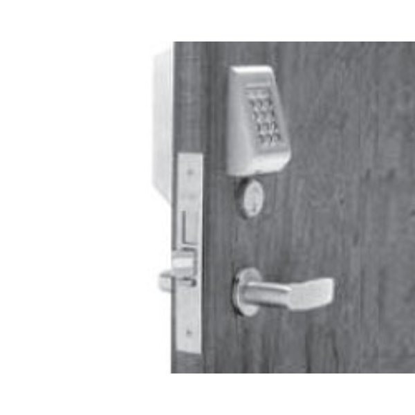 8200 Series KP8276 Stand Alone Keypad Mortise Lock with Deadbolt - Left Hand - LN Rose & P Lever - Less Cylinder - 626 Satin Chrome