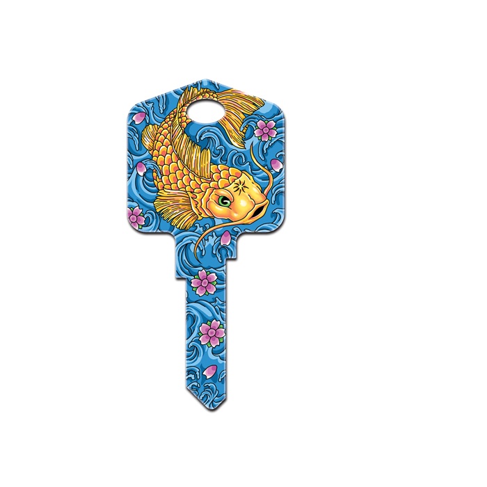 KW-AI3 Achilles Ink Koi Fish Key Blank