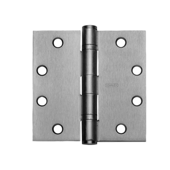 RD179-4X4-26D 0.25 in. Radius Corner Standard Five Knuckle Full Mortise Hinge, 626-US26D Satin Chrome - 4 x 4 in.