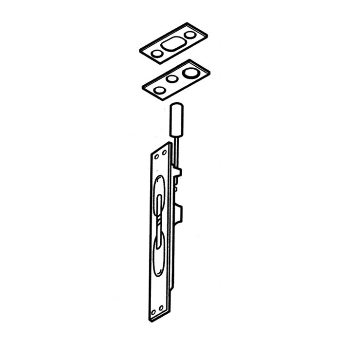 Don Jo Manufacturing 1555-626-DONJO UL-Rated Flush Bolt - Satin Chrome