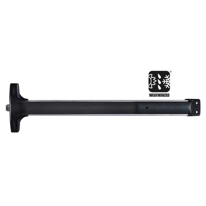 V40XW-711-ER-EX-W-48 Weatherized Alarmed Rim Exit Device - Black Anodized