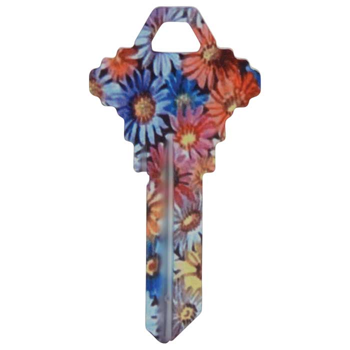 SC1-HK15 2.3 in. Happy Keys Flowers Key Blank