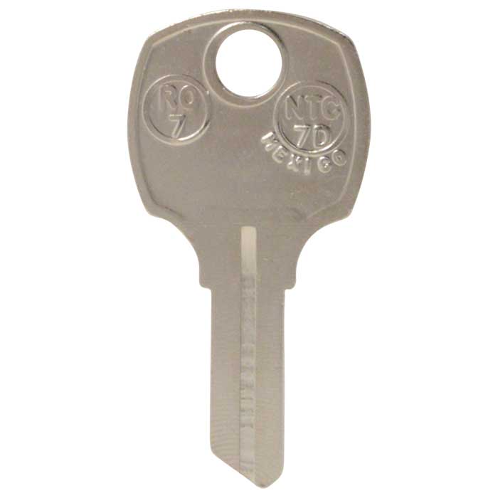 RO7-NP-JMA 0.1 x 1.55 in. Nickel Plated Key Blank