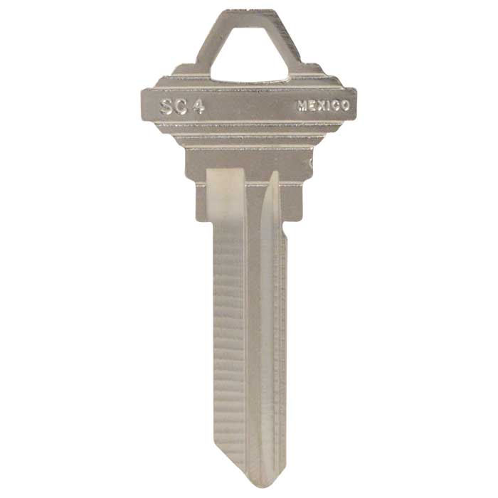 SC4-NP-JMA SLG-4E Nickel Plated Key Blank