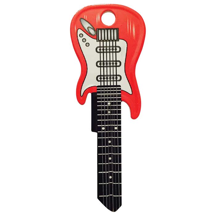 3664 KW1 Keyway Red Fender Guitar Key Blank