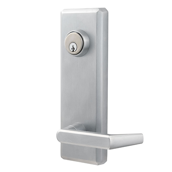 QET170-E-626-SC-KD QET170 Series Storeroom Night Latch Exit Device Trim, 626-US26D Satin Chrome