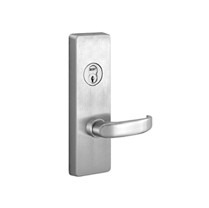 V4908D-RHR-626 2100 Series Precision Curved Return Vandal Resistant Lever Exit Trim, 626-US26D Satin Chrome