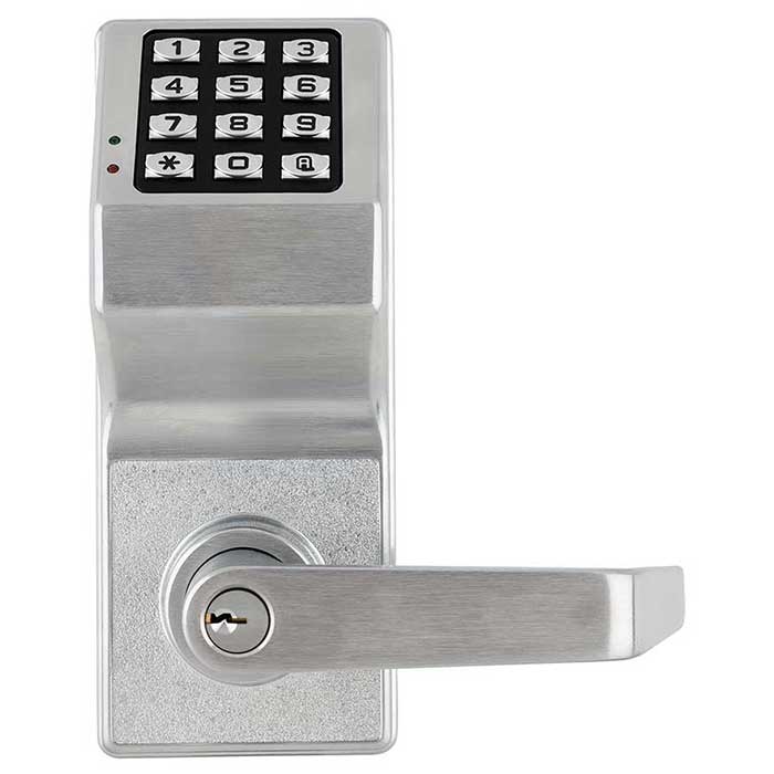 DL6100-26D DL6100 Series Trilogy Networx Cylindrical Electronic Digital Lock, 626-US26D Satin Chrome