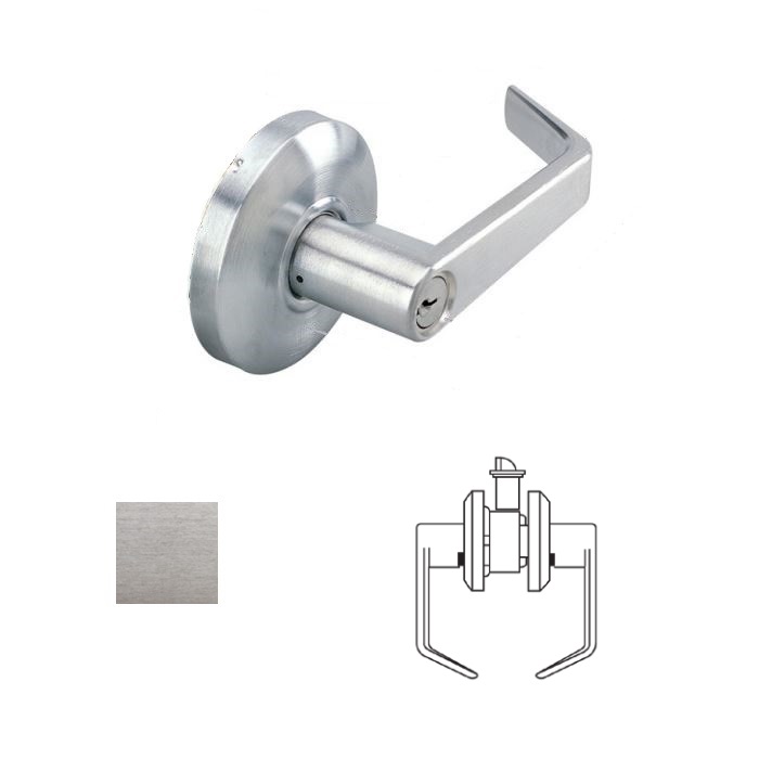 SL30-26D 3.8 in. Grade 2 Passage Lever Lockset, 626-US26D Satin Chrome