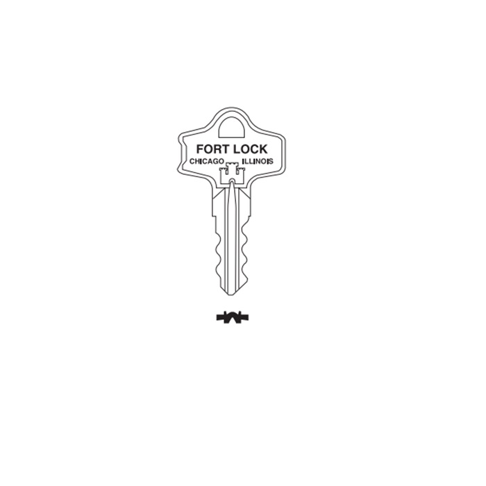 K757 Fort Key Blank for 5000-757 Keyway
