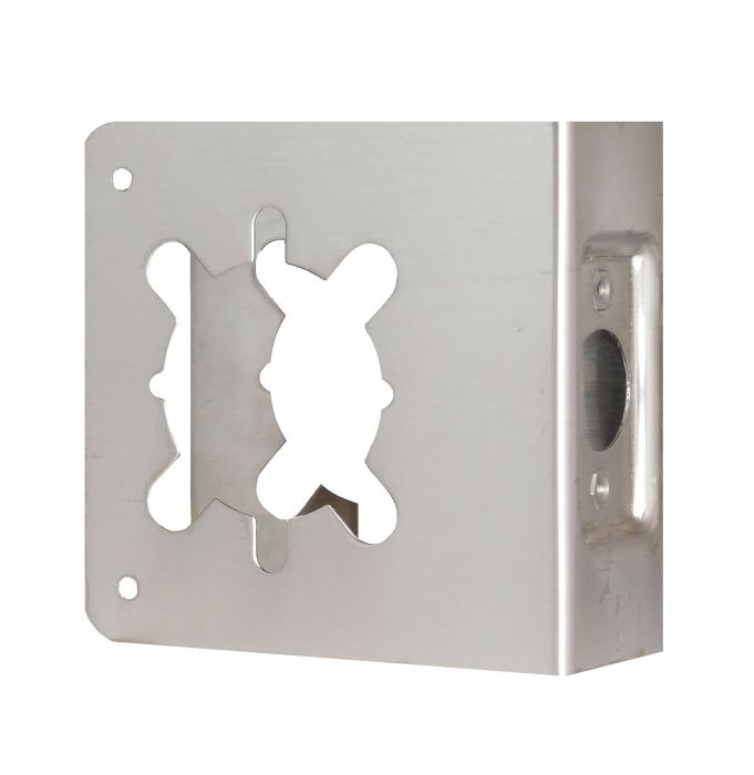 Don Jo Manufacturing 81-S-CW-2 4.75 x 4.5 in. Wrap Around Plate for Grade 1 & 2 Lever Locks - Stainless Steel