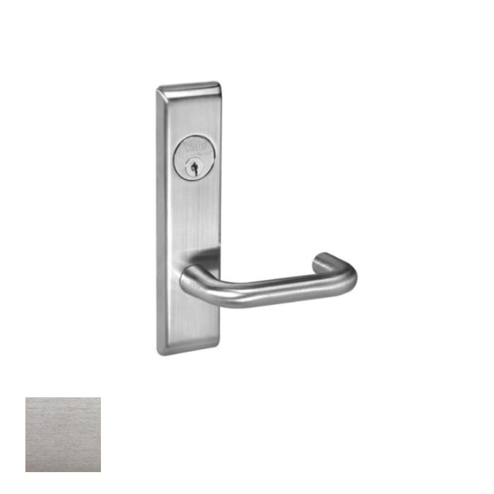 CR-656F-626-LHR Yale Exit Device Carmel Left Hand Reverse Lever Trim for Escutcheon by Nightlatch Cylinder, 626 Satin Chrome