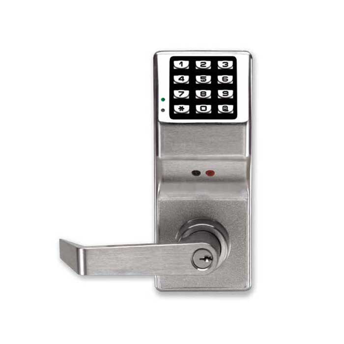 DL4100IC-26D DL4100 Series Trilogy Privacy Cylindrical Electronic Digital Lock, 626-US26D Satin Chrome