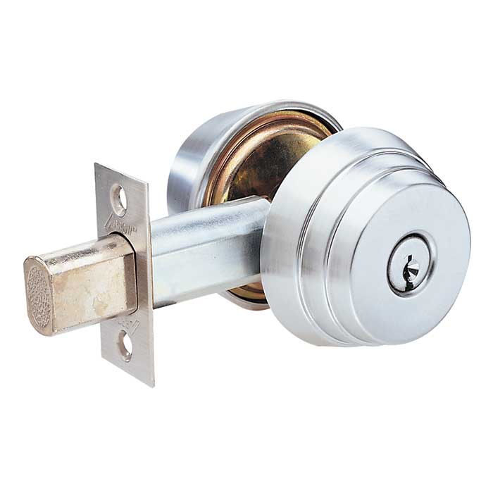 E62-26D-KD-CS E Series Grade 2 Deadbolt with 1.125 in. Square Corner & 2.75 in. Backset, 626-US26D Satin Chrome - 3.05 in.