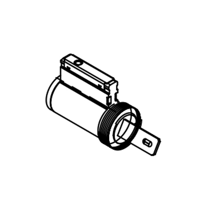 CR4400-134-A52-D1-606 6-Pin D1 Keyway 0-Bitted DL2200-DL3200 12 Function Cylinder for 1.75 in. Thick Door - 606 Satin Brass