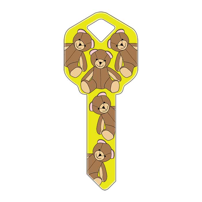 KW-HK33 3.1 in. Happy Keys Teddy Bear Key Blank