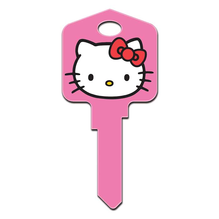 KW-SR1 1.05 in. Hello Kitty Pink Key Blank