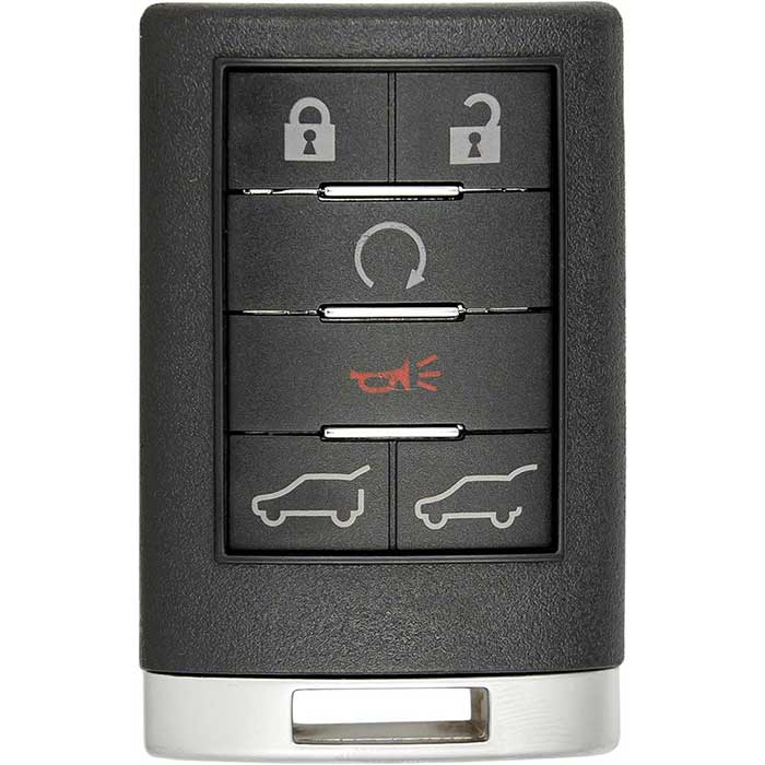 R-GM-465 6 Button Replacement Remote Key Fob for 2007-2014 Cadillac Escalade