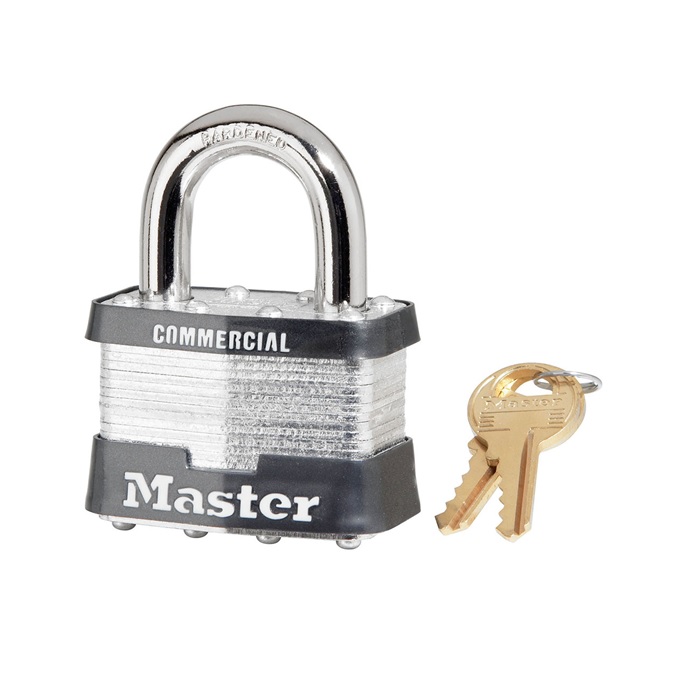 5 2 in. Body & 1 in. Shackle Non-Rekeyable Laminated Steel Padlock - Keyed Different