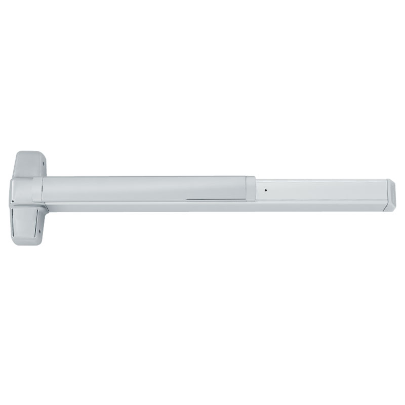9947EO-3FT-28 3 ft. x 8 ft. 4 in. 99 Series Concealed Vertical Rod Exit Device - 628 Satin Aluminum Clear