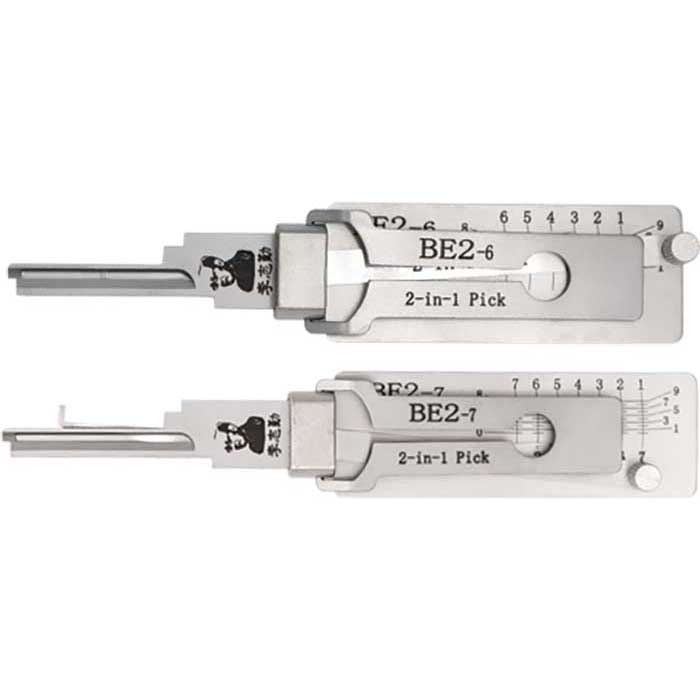 OL-BE2-6-7-AG 2-in-1 Residential Pick & Decoder Tool for Best A Keyway 6-Pin & 7-Pin Locks