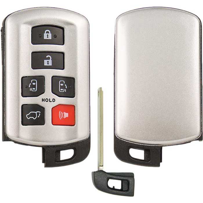 925-TL-SHELL 6 Button Replacement Remote Shell for 2011-2018 Toyota Sienna