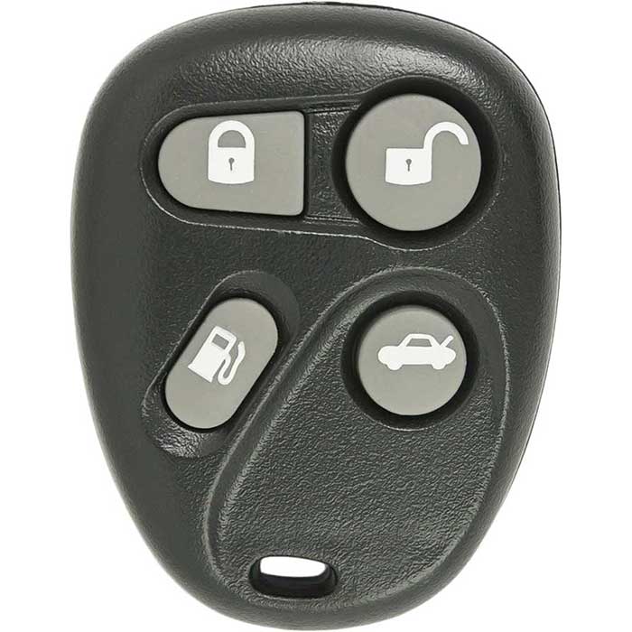 R-GM-966 4 Button Remote Key Fob Replacement for 2001-2003 Cadillac Deville