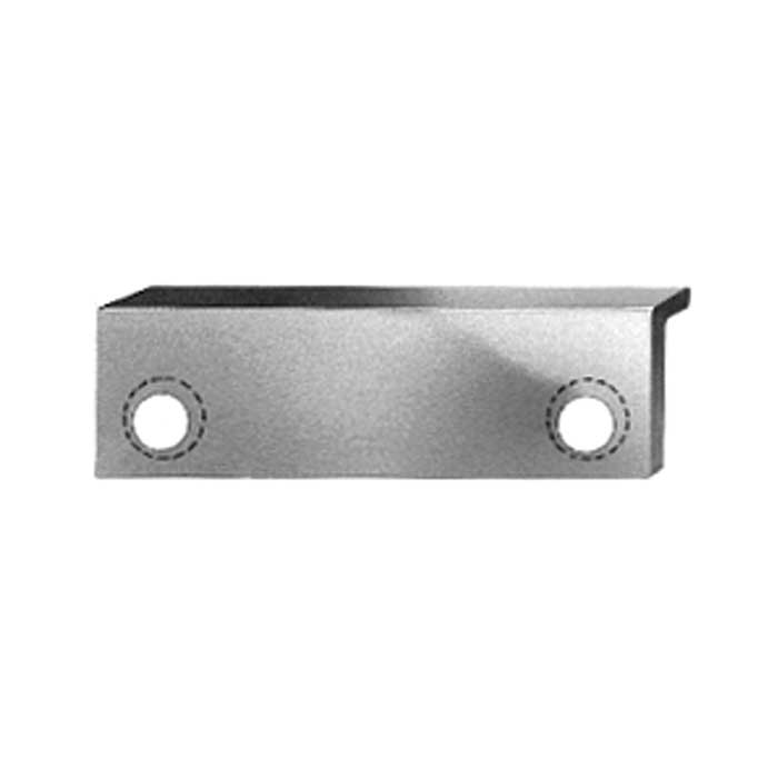 C2002-14A 1.75 x 0.5 in. Formed Strike Plate with No Bolt Hole - Bright Polished Nickel