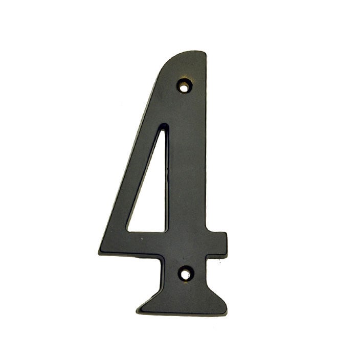 284BLK 4 in. Heavy Cast Number 4 - Matte Black