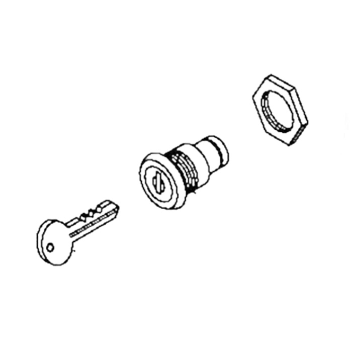 PP-5572 X DT012 DT012 Cover Lock with 2 Keys