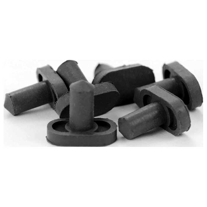 Don Jo Manufacturing 1609 SILENCERS Oval Push-in Rubber Door Silencer - Gray