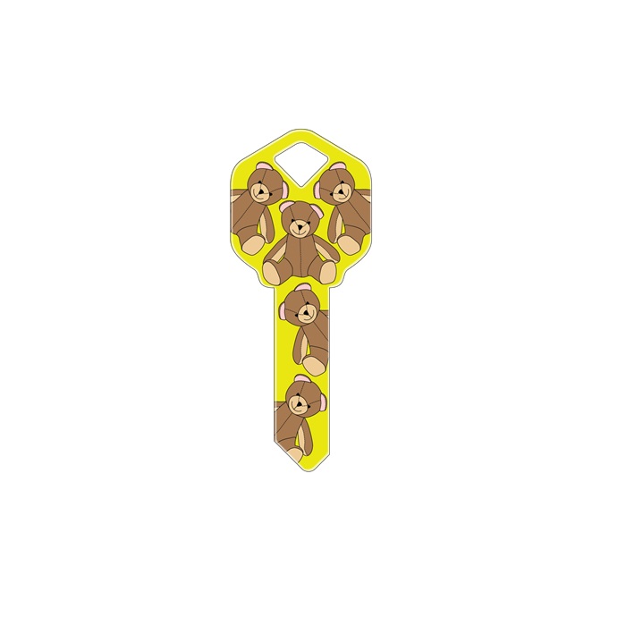 SC1-HK33 3.35 in. Happy Keys Teddy Bear Key Blank