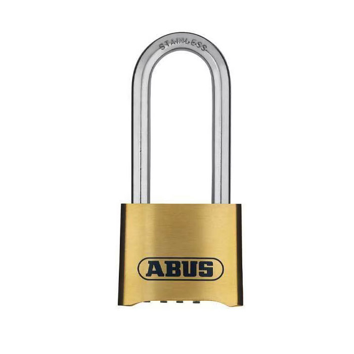180HB-50-63C 3 in. Shackle Marine Solid Brass Resettable Padlock - 4 Dial