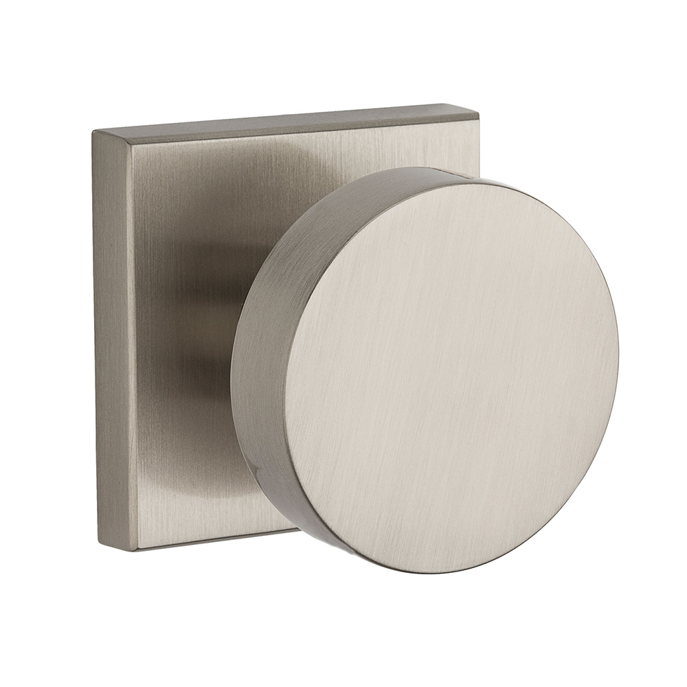 HD-CON-CSR-150 Half Dummy Contemporary Knob Set with Square Rose - Satin Nickel