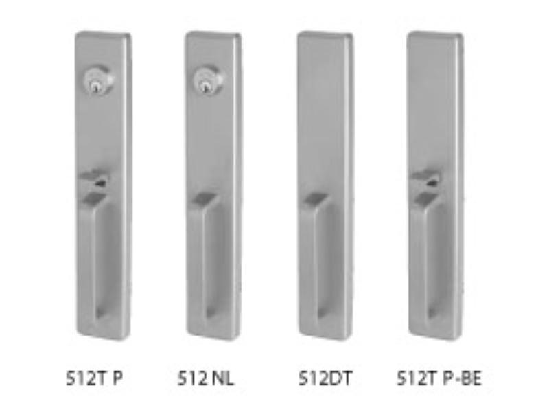 512NL-26D 25 Series Pull Night Exit Device Lever Trim, 626-US26D Satin Chrome