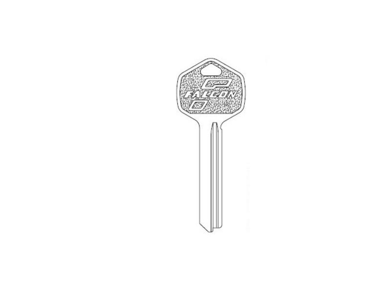 KB608-B B Keyway 6-7-Pin Stamped Control Key Blank