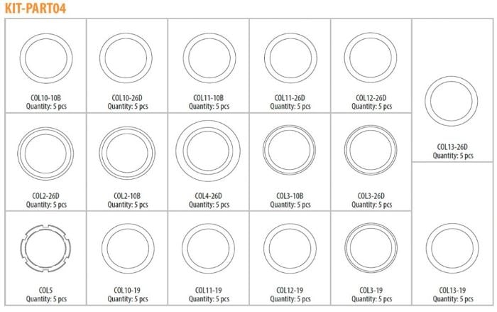 KIT-PART04A Updated Cylinder Collar Kit
