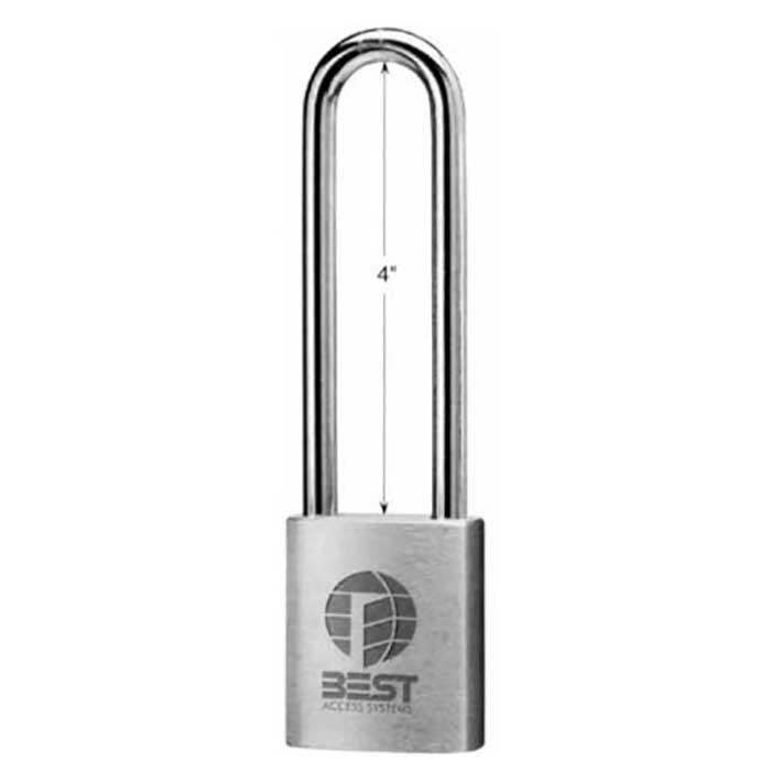 21B-7-8-2-L-LC Brass Padlock with 1.78 in. Width & 4 in. Shackle