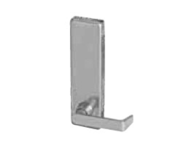 510L-BE-26D-LHR-DAN 25 Series Left Hand Reverse Exit Device Lever Trim with Blank Escutcheon, 626-US26D Satin Chrome