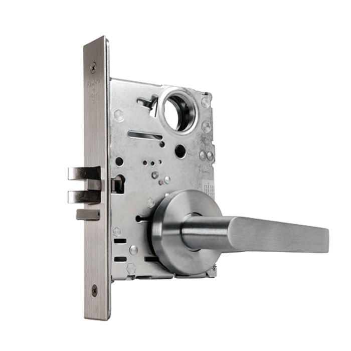 MA571L-DG-626 5.1 in. MA Series Dormitory or Exit Gala Rose Mortise Lever Lock with 4.875 in. ANSI Strike, 626-US26D Satin Chrome